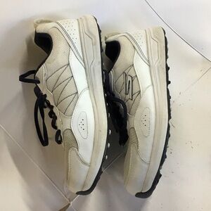Golf -Men's White and Navy Golf Shoes